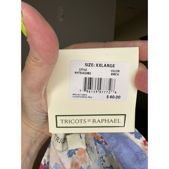 Tricots St Raphael XXL Mens Floral Button Down Shirt Short Sleeve - Picture 4 of 7